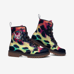 Retro Vintage Leopard Men Boots