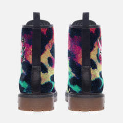 Retro Vintage Leopard Women Boots