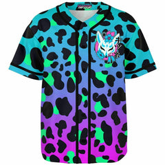 Leopard Blue Baseball Jersey