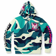 Kitsune Emerald Camo Hoodie