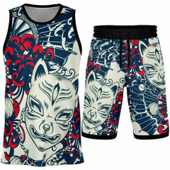 Kitsune White Art Basketball Set Rib