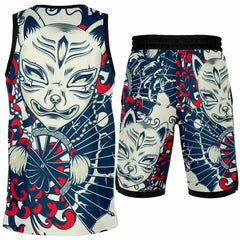 Kitsune White Art Basketball Set Rib