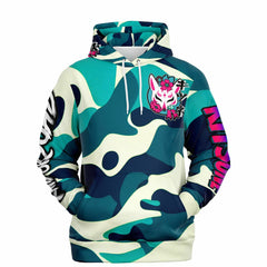 Kitsune Emerald Camo Hoodie