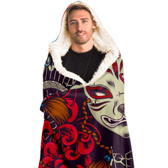 Kitsune Art Hooded Blanket