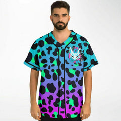 Leopard Blue Baseball Jersey