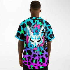 Leopard Blue Baseball Jersey