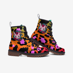 Kitsune Orange Leopard Men Boots