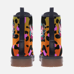 Kitsune Orange Leopard Men Boots