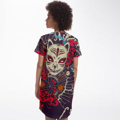 Kitsune Art Baseball Jersey Dress